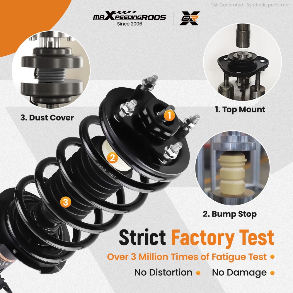 2x Front Pair Quick Complete StrutsCoil Springs for 2001-2012 compatible for Ford Escape