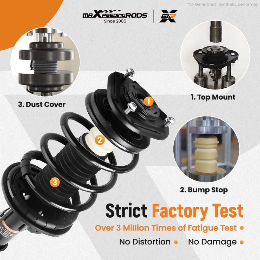 Front Struts w/ Spring Assembly for 2003-2008 compatible for Pontiac Vibe compatible for Toyota Matrix AWD/Compatible for FWD