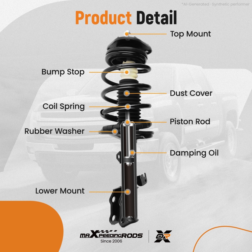 Front Struts w/ Spring Assembly for 2003-2008 compatible for Pontiac Vibe compatible for Toyota Matrix AWD/Compatible for FWD