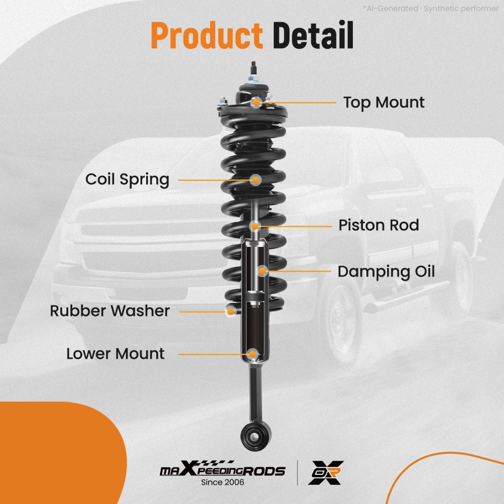 2PC Front Struts w/ Coil Spring compatible for Toyota Tacoma 2005-2015 2.7L 4.0LITER V6 4WD
