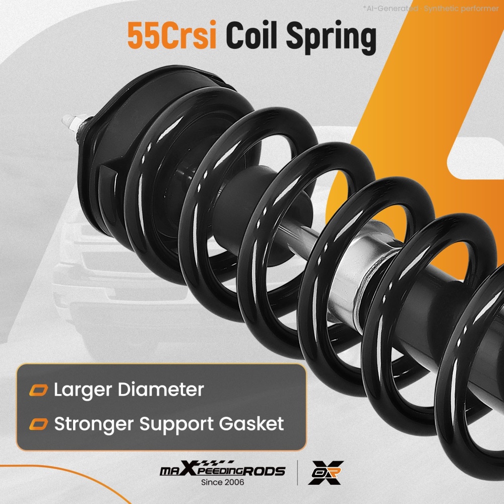 Pair (2) Front Strut Spring compatible for Dodge Ram 1500 2009-2010 compatible for Ram 1500 2011-2018 4WD