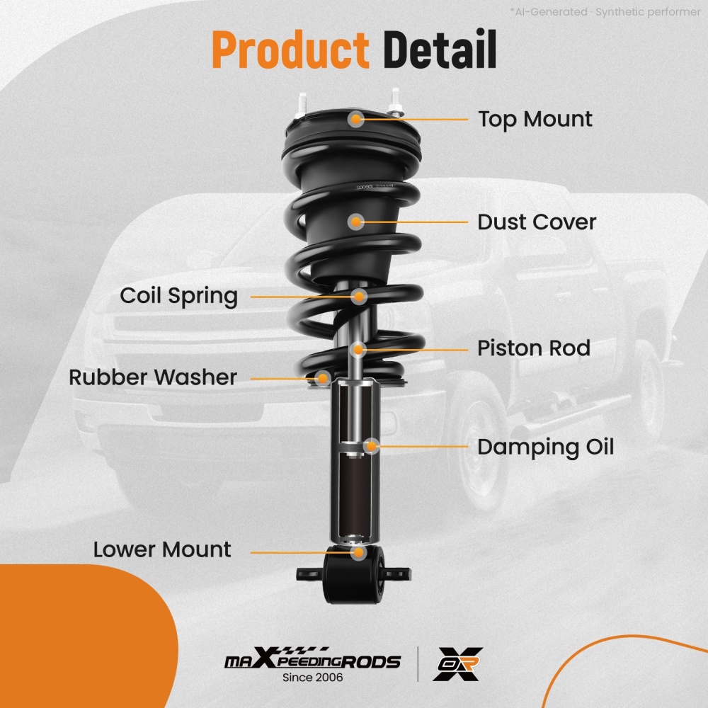 Front Struts Shocks compatible for Silverado Sierra 1500 compatible for Tahoe Avalanche compatible for Escalade 139104