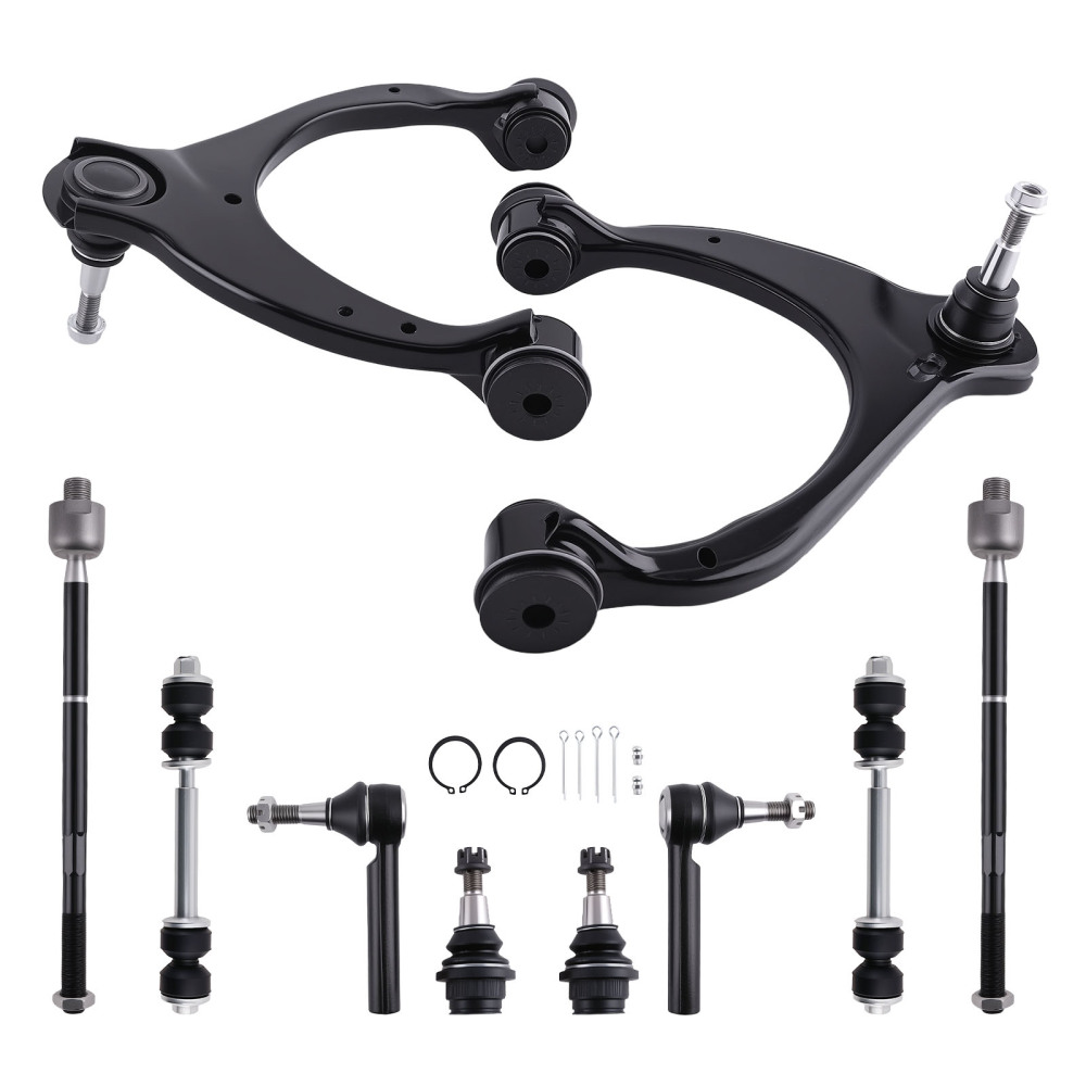 Front Shock Struts Control Arm Tie Rods For 07-16 compatible for Chevy Suburban Tahoe GMC Yukon