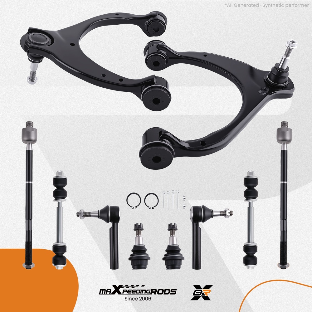 Front Shock Struts Control Arm Tie Rods For 07-16 compatible for Chevy Suburban Tahoe GMC Yukon