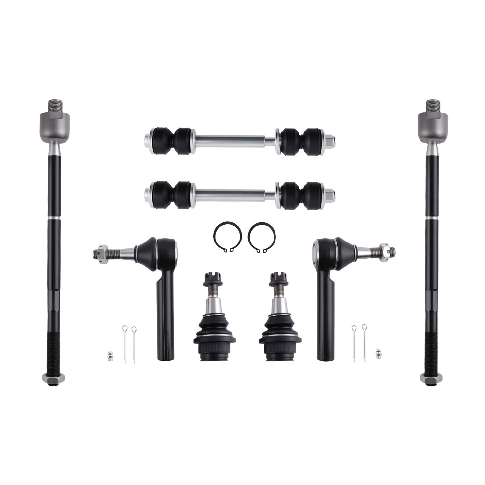 Front Shock Struts Control Arm Tie Rods For 07-16 compatible for Chevy Suburban Tahoe GMC Yukon