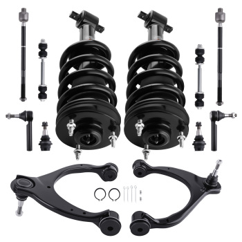 Front Shock Struts Control Arm Tie Rods For 07-16 compatible for Chevy Suburban Tahoe GMC Yukon