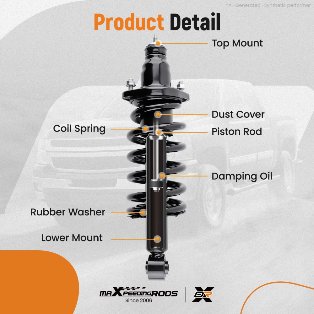 Pair Rear Struts w/Coil Spring Assembly compatible for Honda CRV CR-V 2002 2003 2004-2006