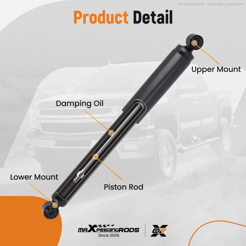 2pc Rear Shocks Struts Absorber Assembly for 2007-2024 compatible for Silverado GMC Sierra 1500
