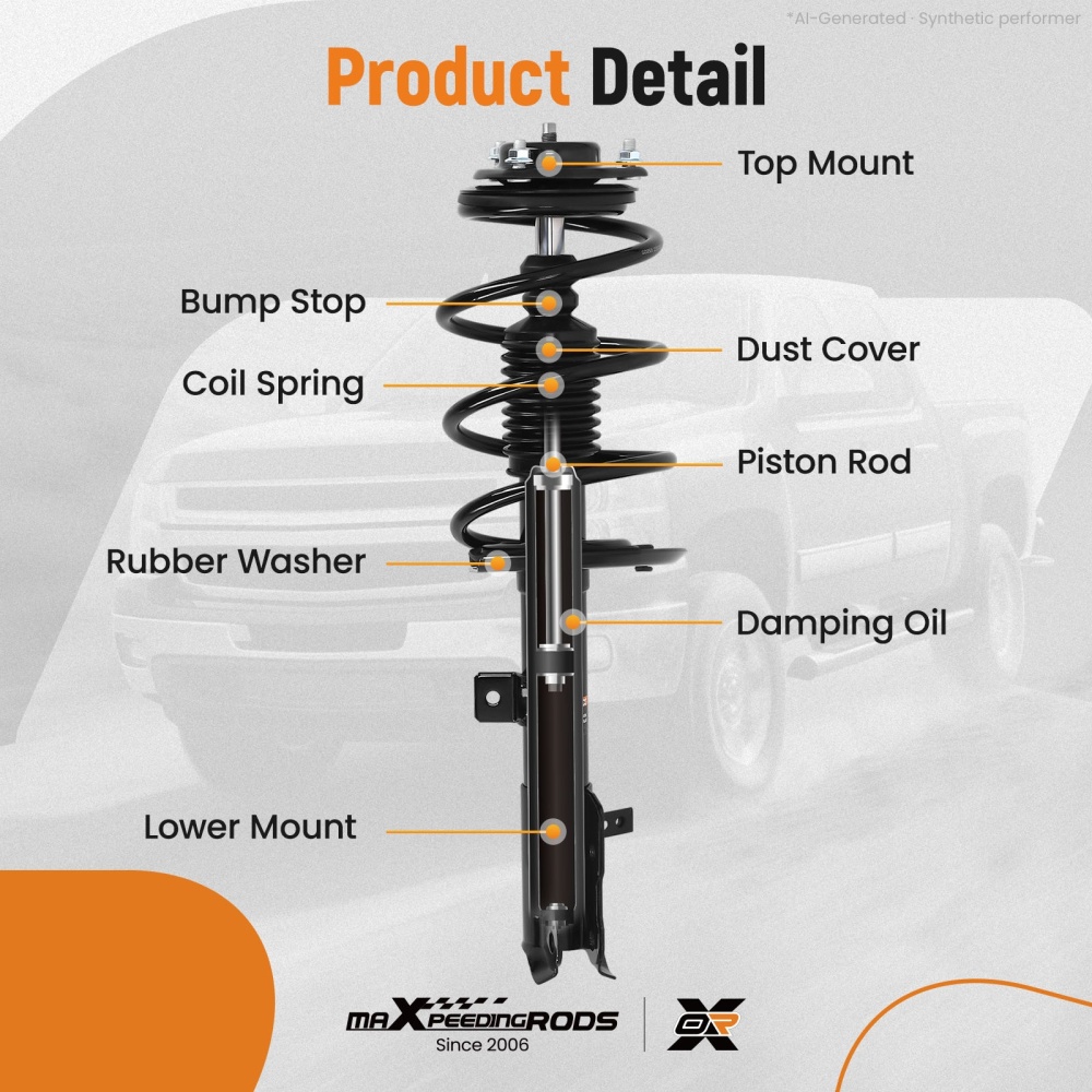 Front Suspension Shock Strut Absorber Assembly compatible for Dodge Caliber 2007-2012