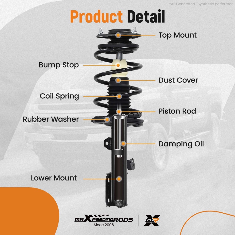 Front Struts Shock Absorbers DriverPassenger For 2005-2010 compatible for Scion tC 2.4L