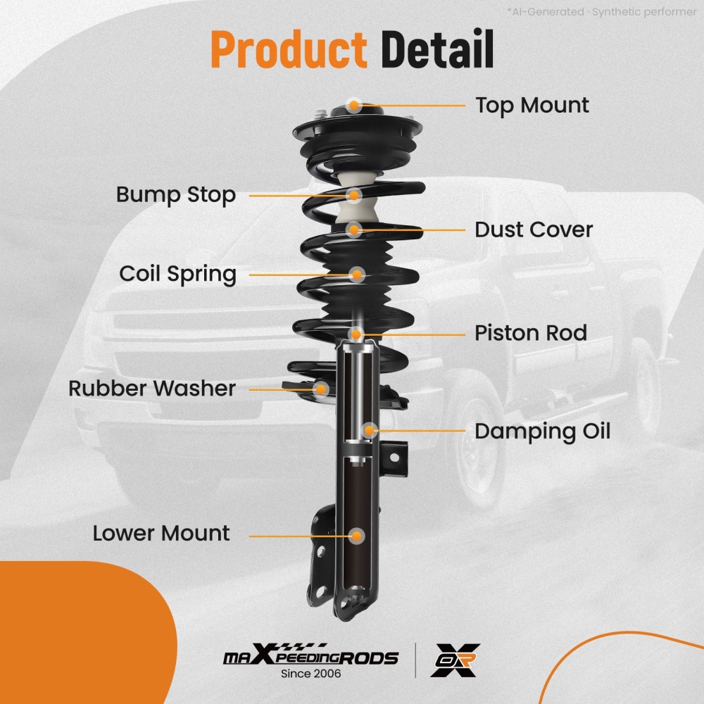Pair Front Struts w/ Coil Springs compatible for Chevy Equinox GMC Terrain compatible for Pontiac Torrent