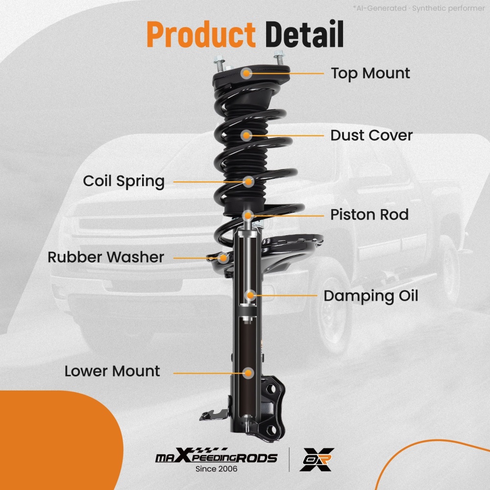 Pair Rear Shock Strut Assembly For 2004-2007 compatible for Lexus RX330 RX350 compatible for Toyota Highlander