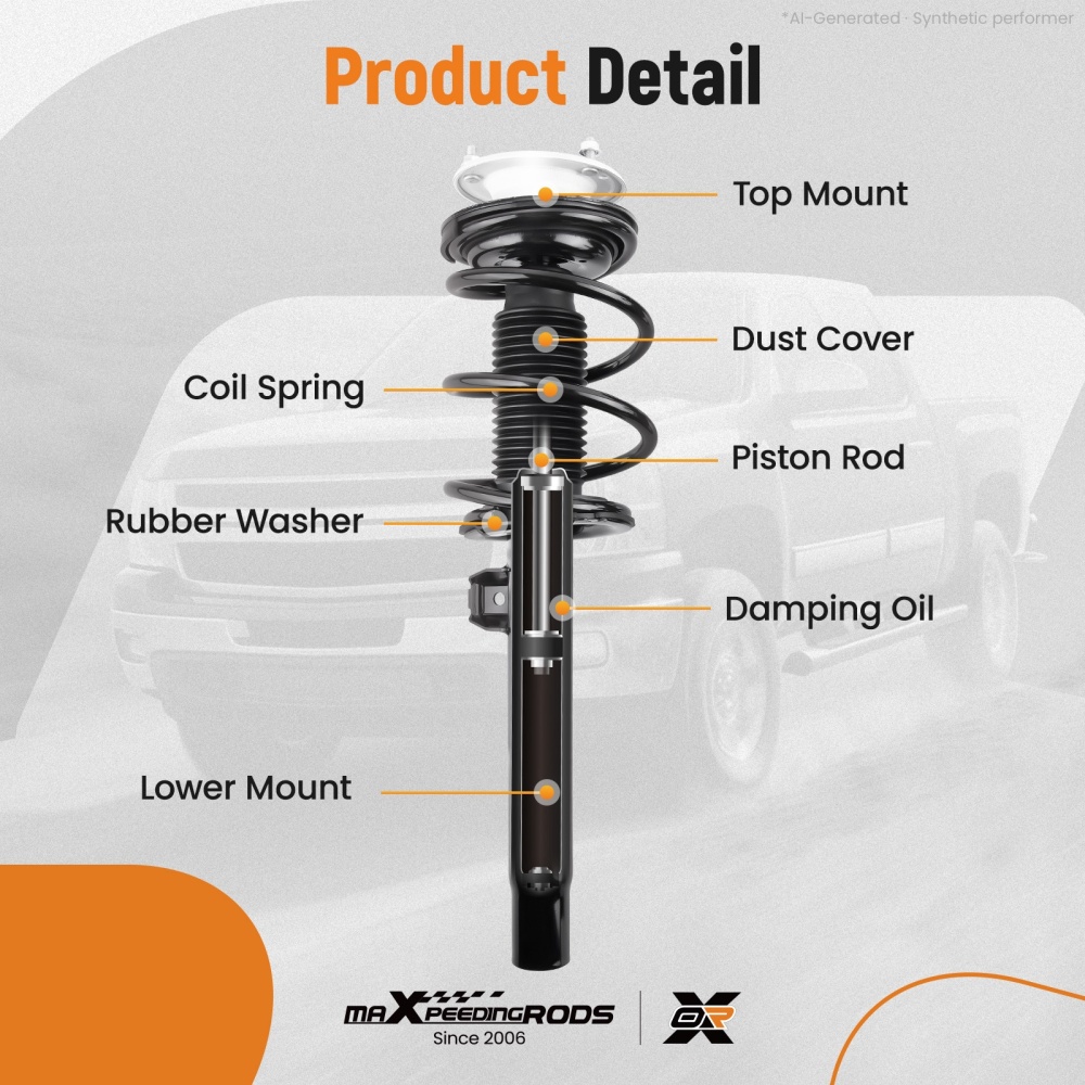 Front Strut Spring Suspension compatible for BMW 325CI 330CI Convertible/Coupe 2001-2006