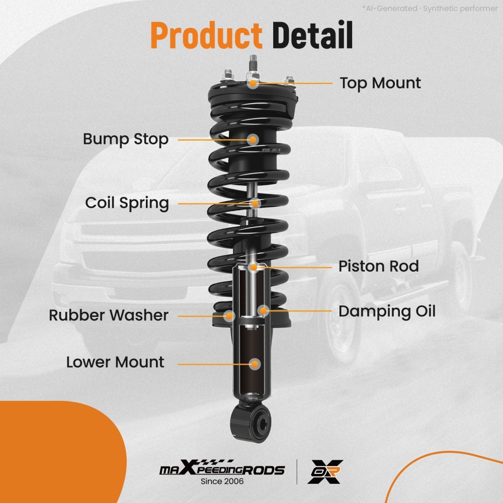 FrontRear Complete Shock Struts compatible for GMC Canyon compatible for Chevrolet Colorado 2004-2012
