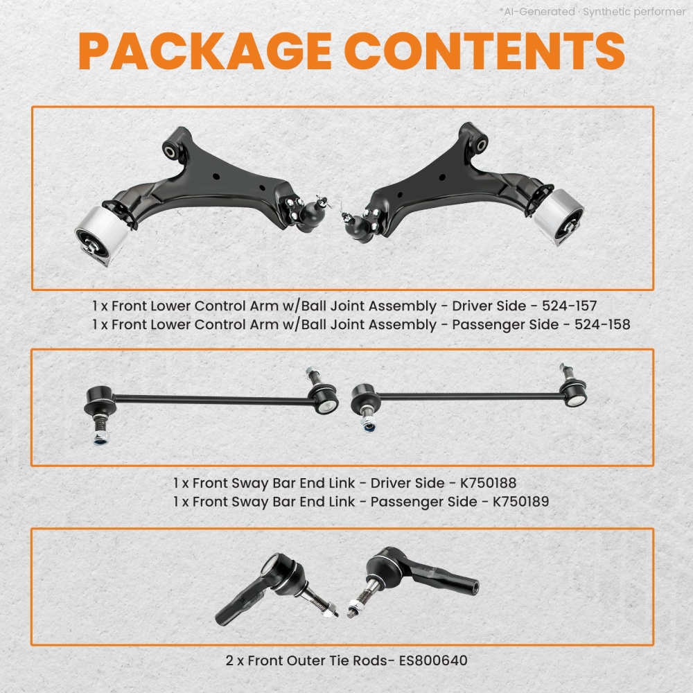 8pc Front Struts Control Arms Sway Bars for 2010-2017 compatible for Chevy Equinox GMC Terrain