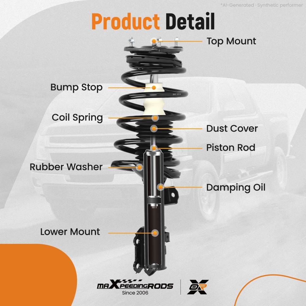Front Strut Spring Suspension For 06-2011 compatible for Kia Rio LX/SX compatible for Hyundai Accent Hatchback