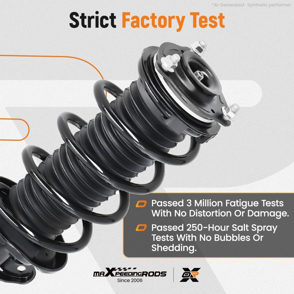 Front Pair Complete Struts Shocks w/ Coil Springs Assembly compatible for Honda Civic 2012