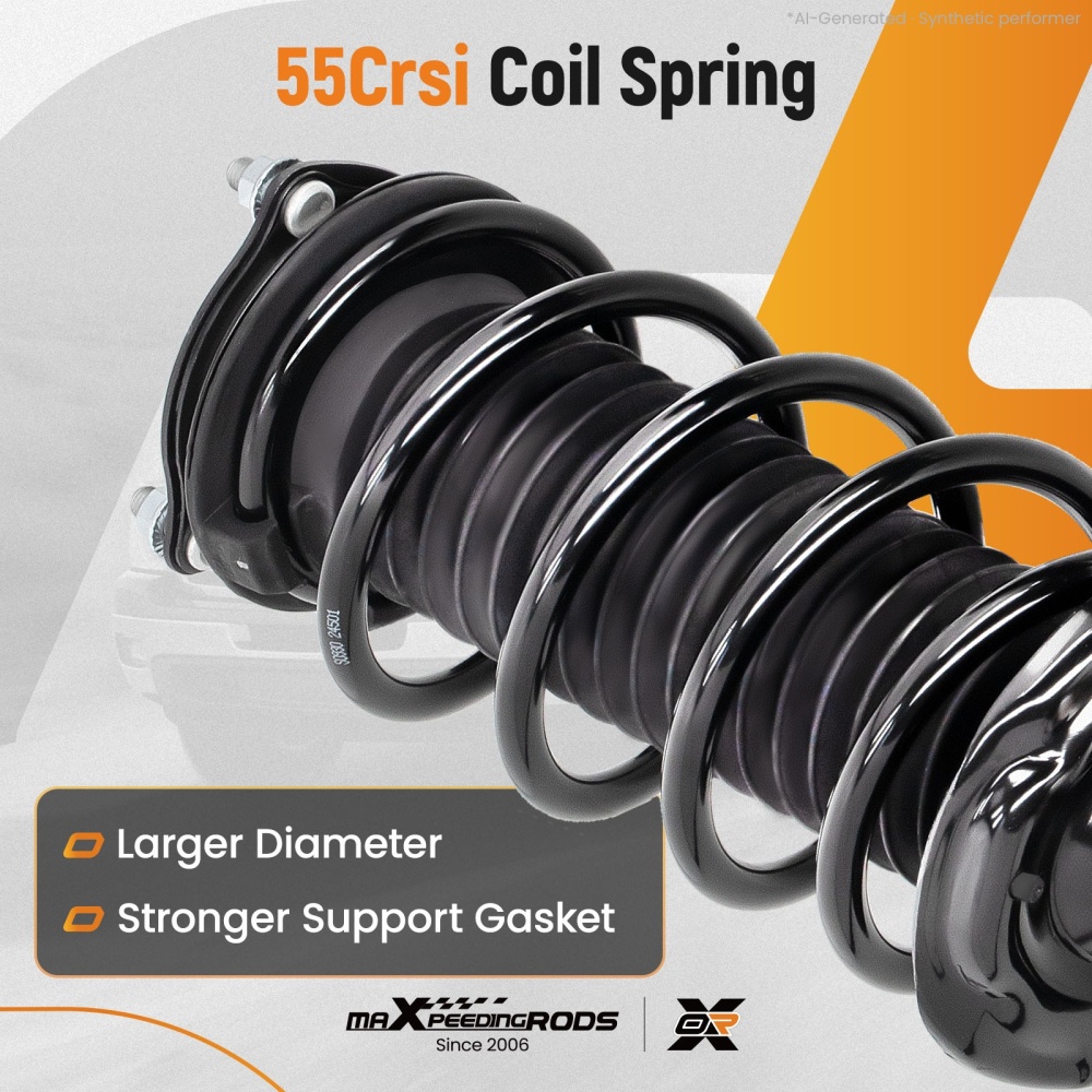 Front Pair Complete Struts Shocks w/ Coil Springs Assembly compatible for Honda Civic 2012