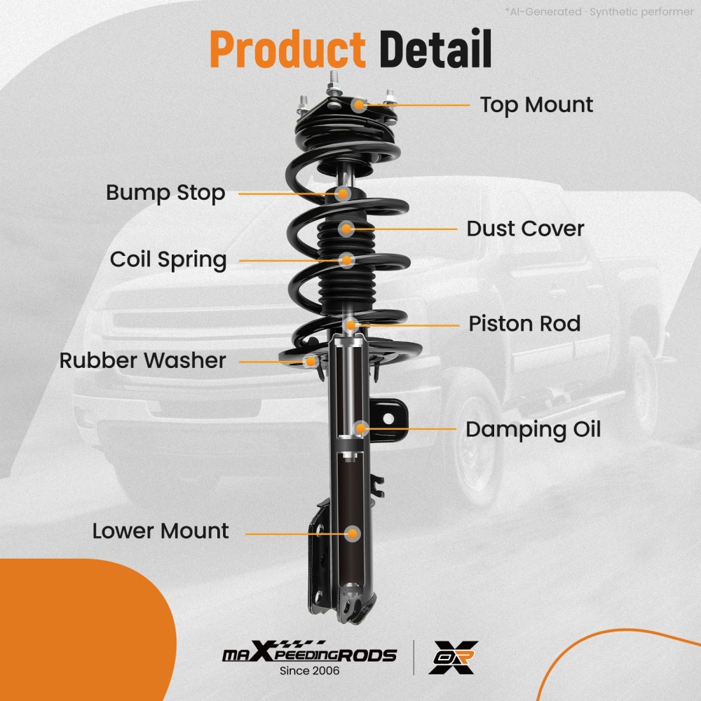2pcs Front Complete Struts w/ Coil Springs For 2011 2012 2013 compatible for Ford Explorer FWD
