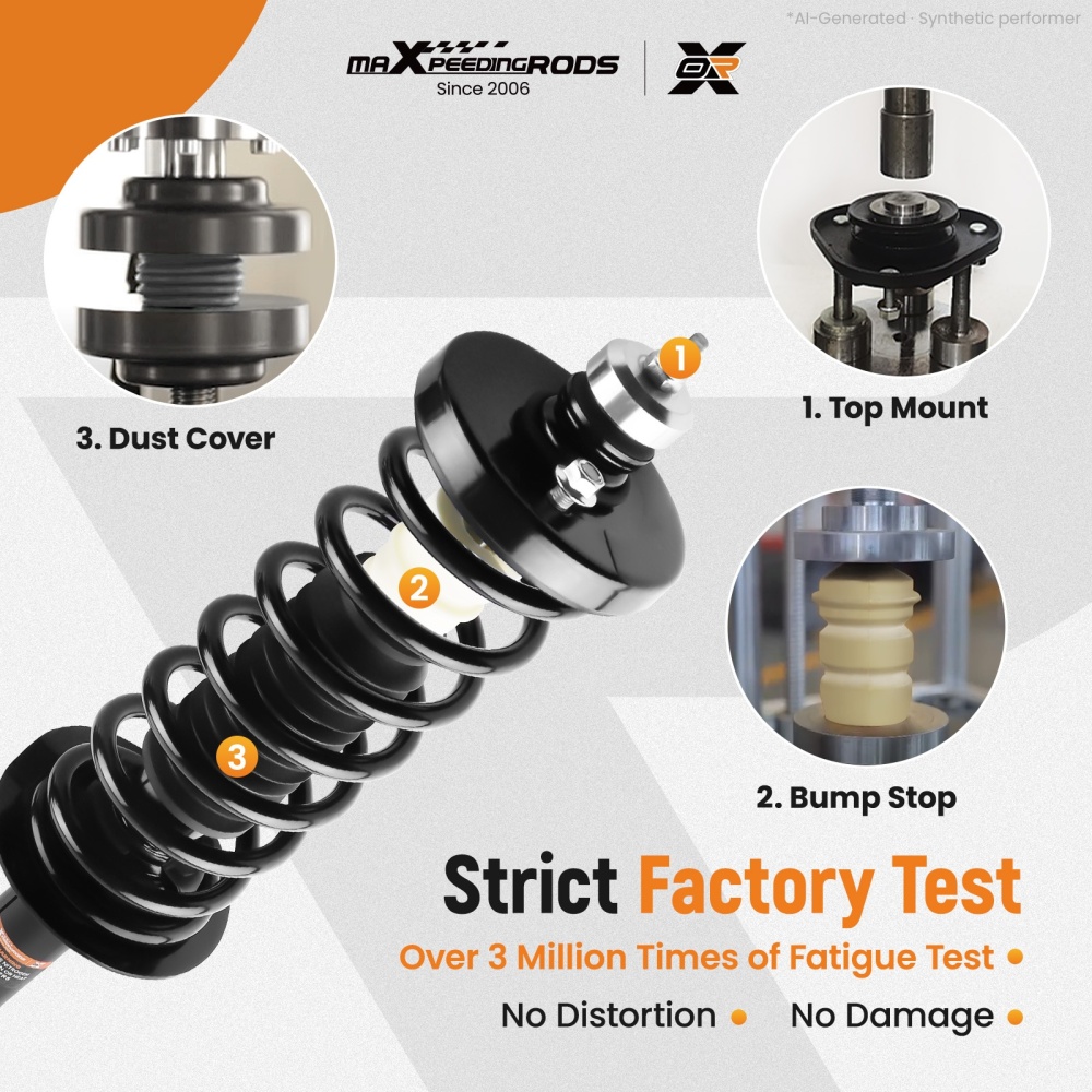 Rear Complete Struts Shocks w/ SpringMount For 2013-2017 compatible for Honda Accord 3.5L V6
