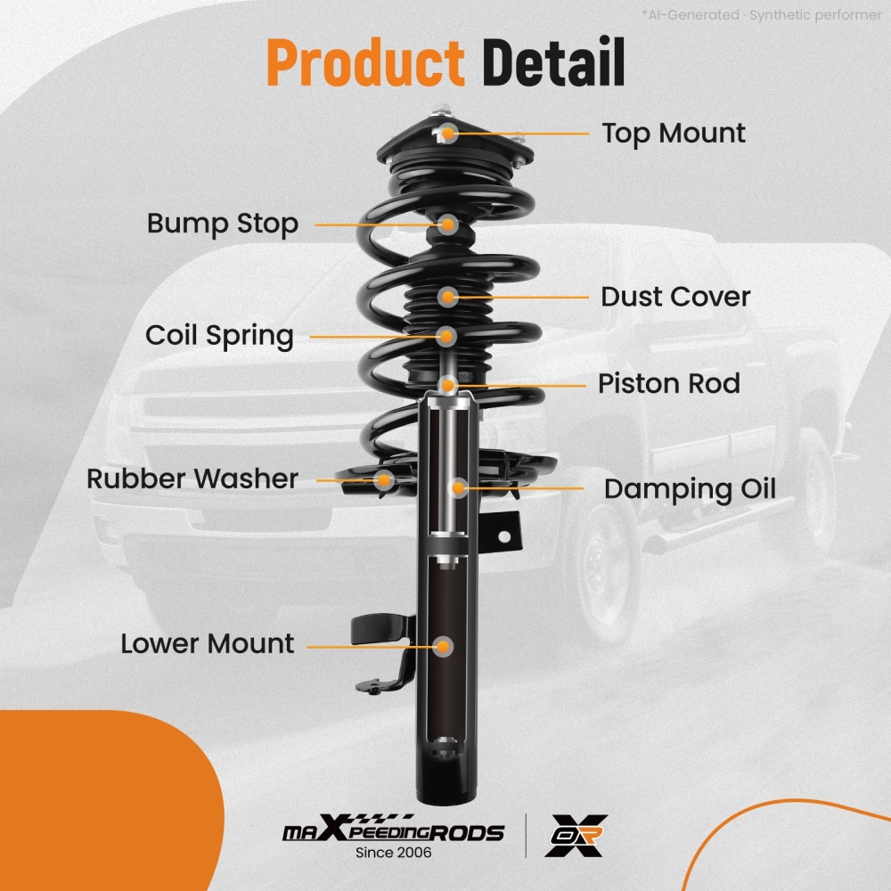 Pair Front Struts w/ Coil Spring Left Right for 2014-2022 compatible for Ford Transit Connect