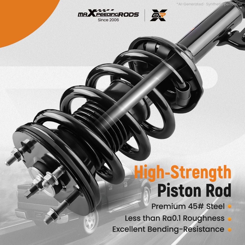 Front Pair Complete Struts w/ Spring For 2005-2015 compatible for Toyota Tacoma Base 2.7L RWD