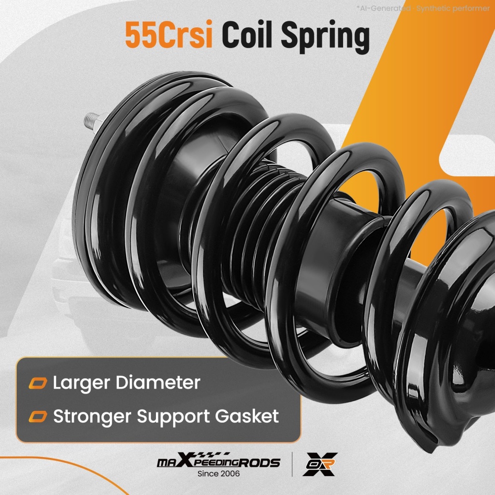 Front Pair Complete Struts w/ Spring For 2005-2015 compatible for Toyota Tacoma Base 2.7L RWD