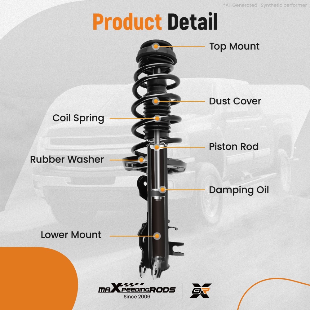 Front Struts w/ Spring Assembly For AWD 2013-2022 compatible for Buick Encore Chevrolet Trax