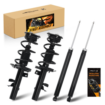 4pcs FrontRear Struts w/Coil Spring Assembly compatible for Ford Focus 2013-2018