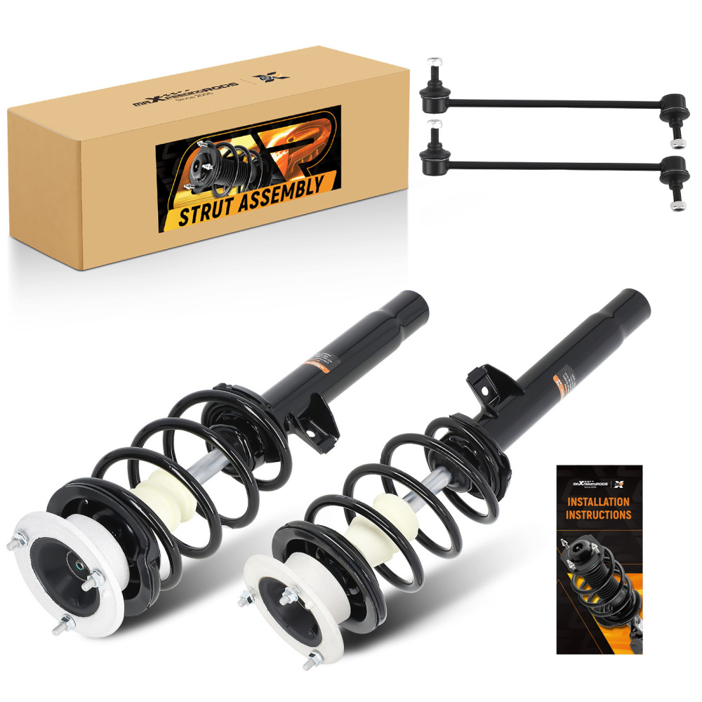 MaXpeedingrods Front Struts w/Sway Bar Links compatible for BMW 135i 2008-2011 3.0L 172314