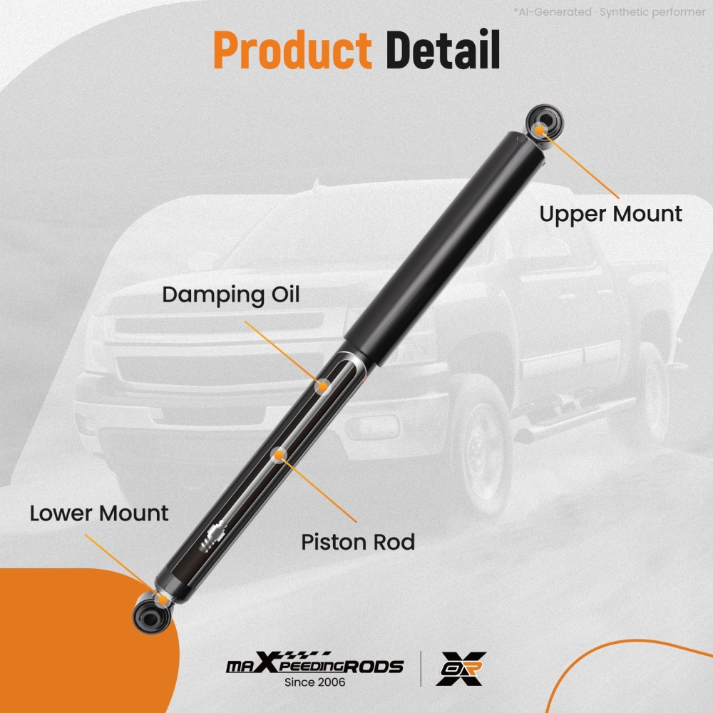 Rear Pair Gas Shock Absorbers for 1999-2006 compatible for Chevrolet Silverado Sierra 1500 RWD