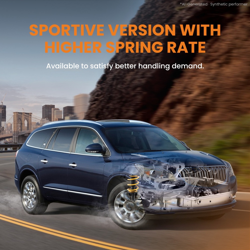 Front Strut Sports Coil Spring compatible for Chevrolet Traverse compatible for GMC Acadia Enclave 172518