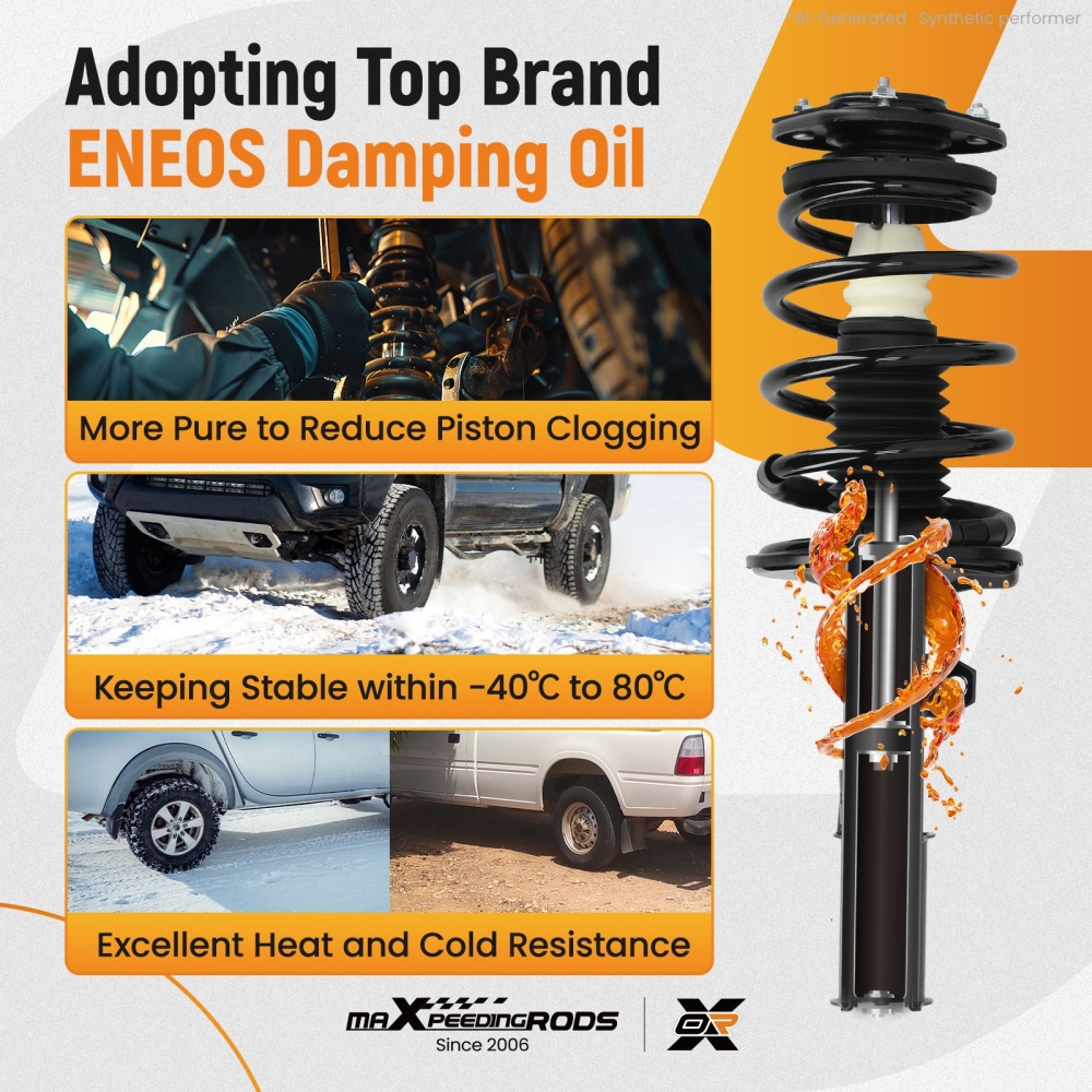 4PCs Front Struts Shocks Assembly & Sway Bar Links for 2003-2008 compatible for Toyota Corolla