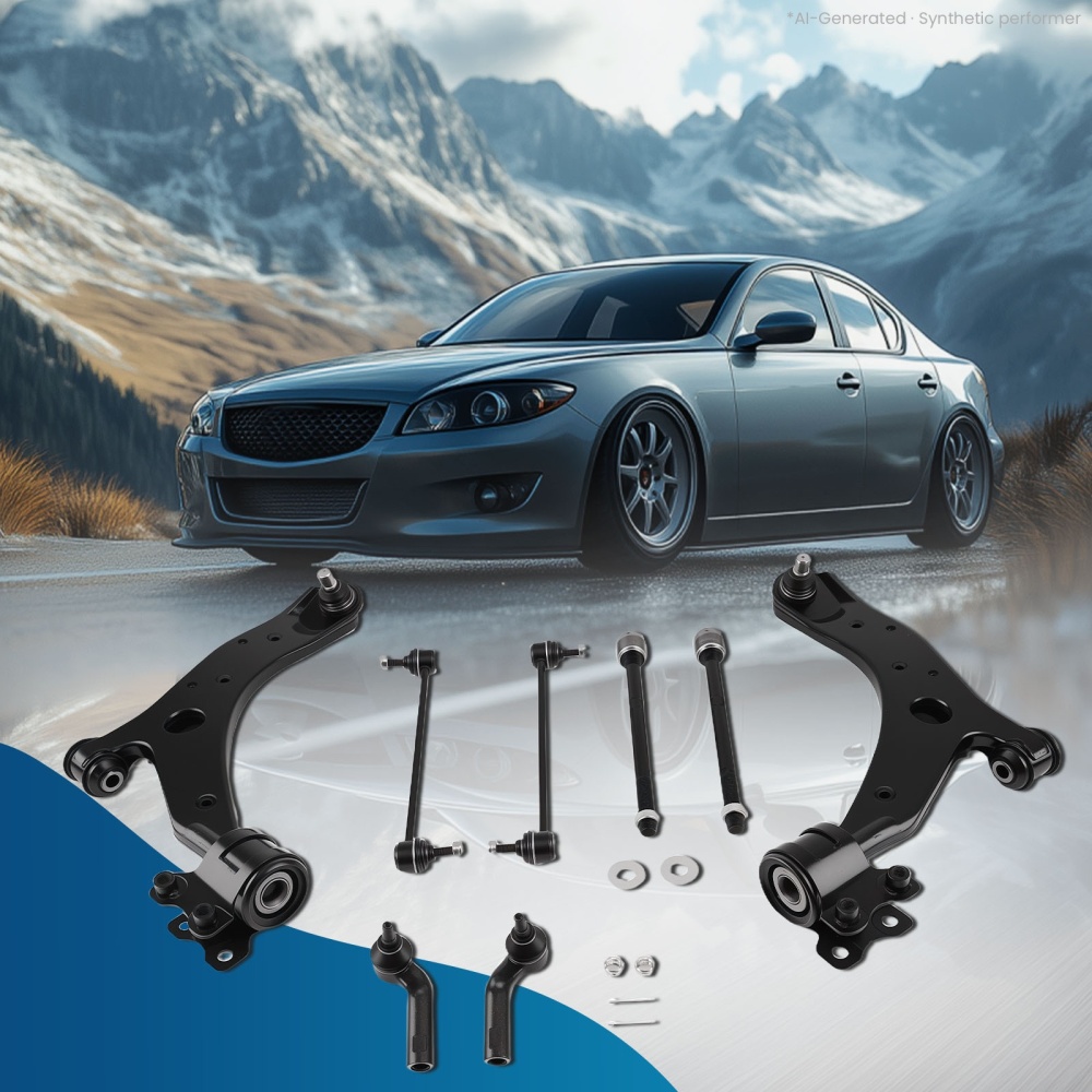 Suspension Front Complete Struts Control Arms compatible for MAZDA 3 2004-2009 S/GS/GT/GX