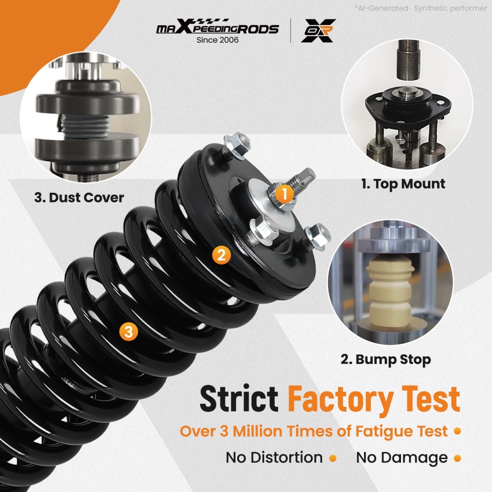 maXpeedingrods Front StrutsRear Shock Absorbers Compatible for Toyota Tacoma 1995-2004, Complete Struts with Coil Spring Assembly
