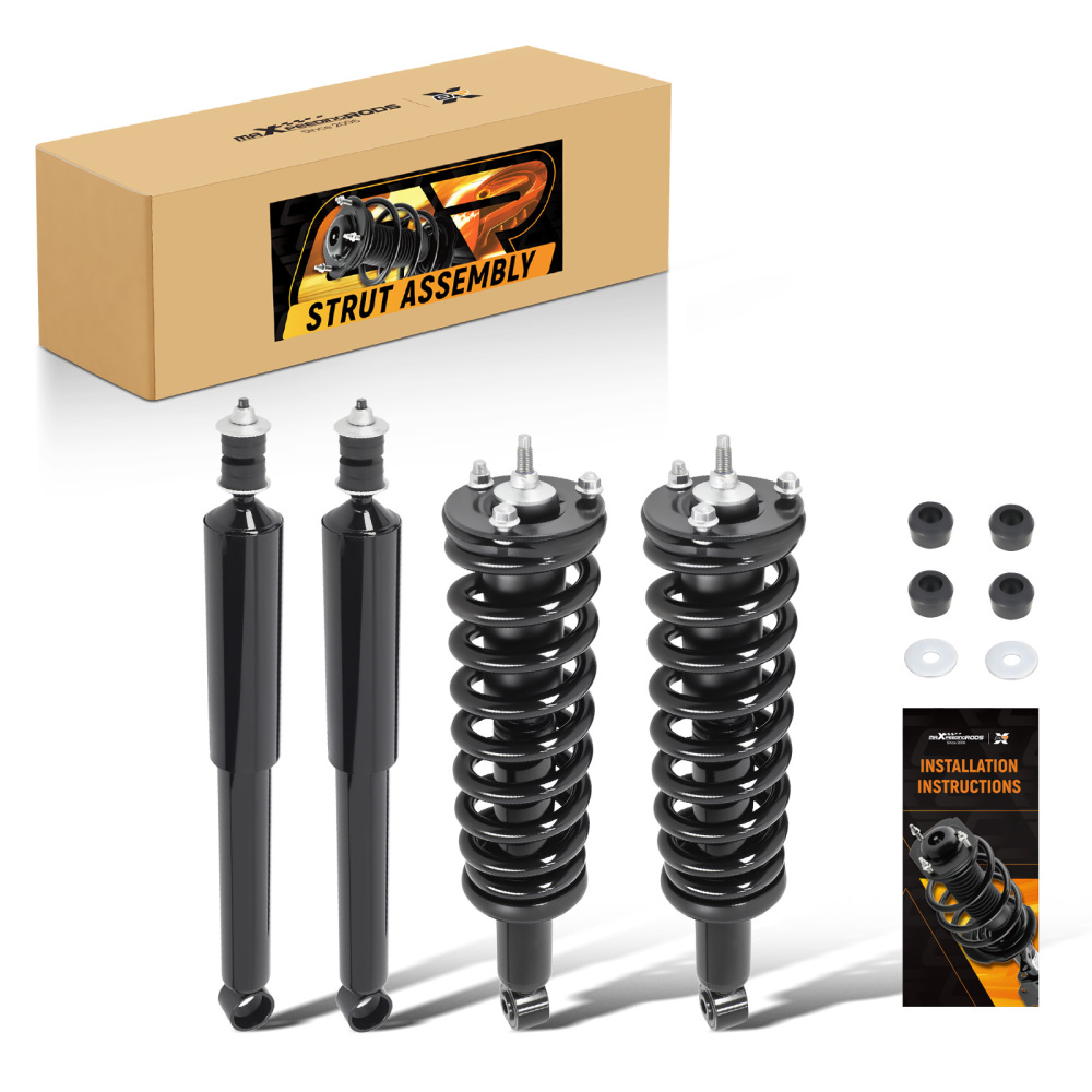4PCS FrontRear Struts w/ Coil Spring Assembly for 2003-2005 compatible for Honda Civic 1.7L