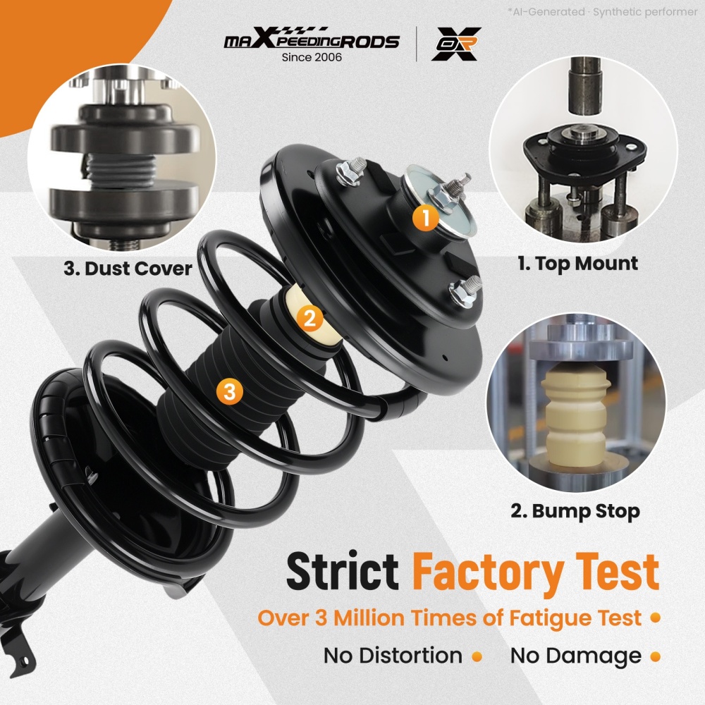 1 Set Front+Rear Shock Struts Absorbers Assembly For 1999-2004 compatible for Honda Odyssey