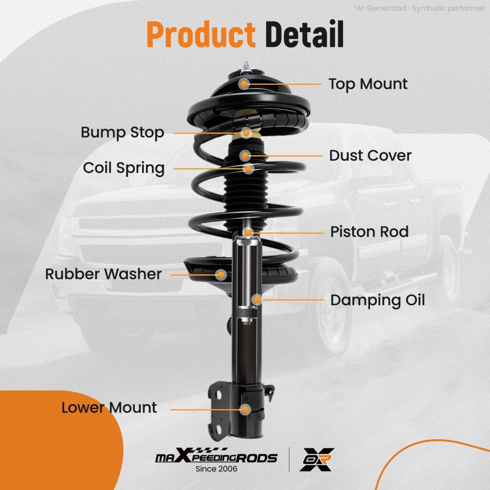 1 Set Front+Rear Shock Struts Absorbers Assembly For 1999-2004 compatible for Honda Odyssey