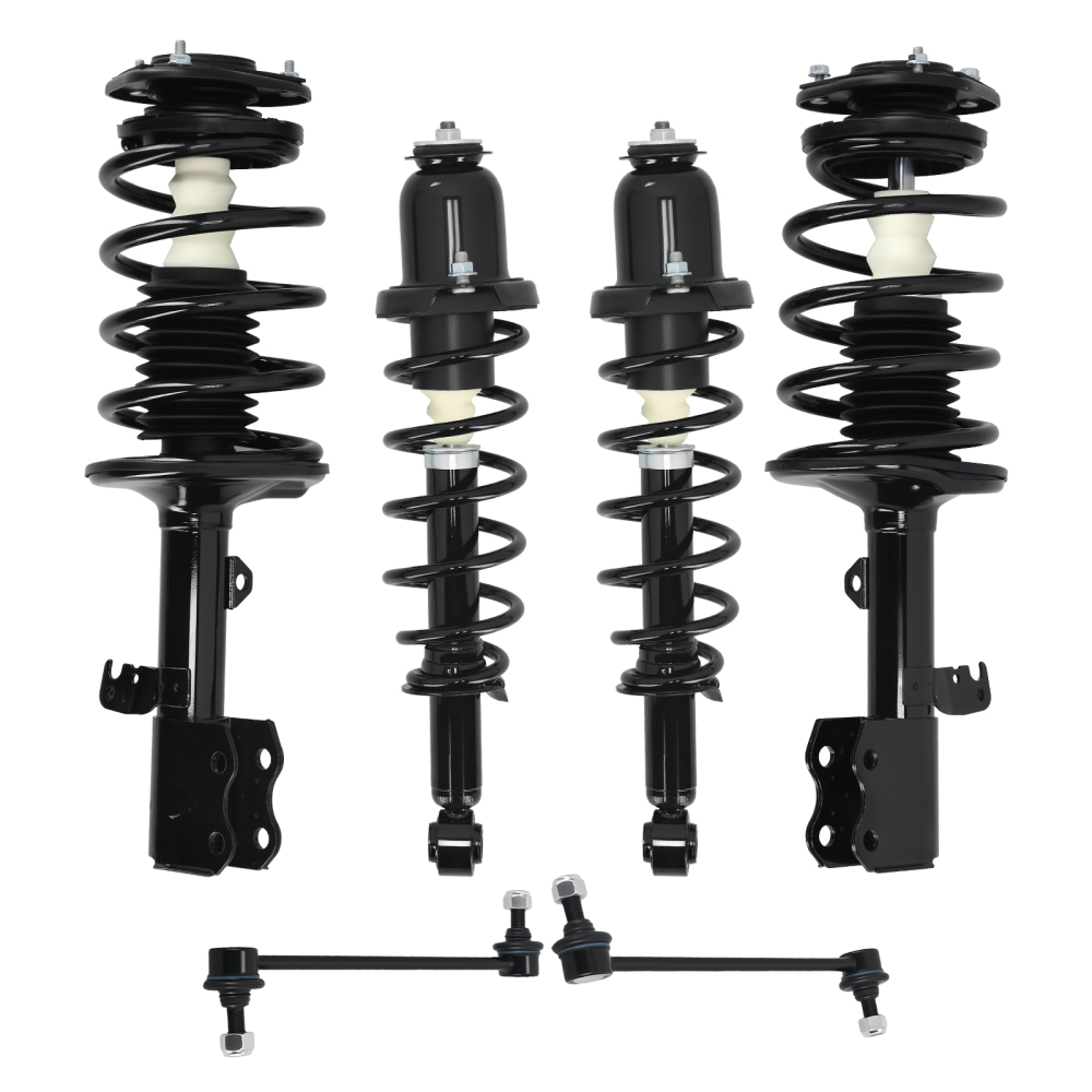 FrontRear Struts w/Coil Spring Sway Bars Links for 2004 - 2009 compatible for Toyota Prius