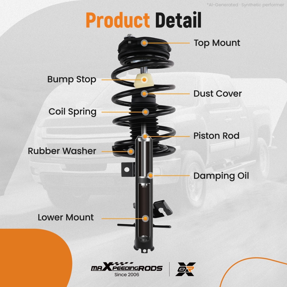 FrontRear Shock Absorber Struts Assembly compatible for Nissan Sentra 2.0L 07-12 4341659
