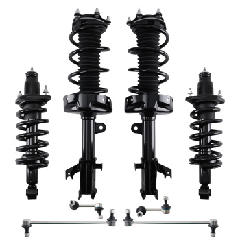 Front Rear Complete Struts Sway Bar w/ Coil Spring Kit For 2007-2011 compatible for Honda CR-V