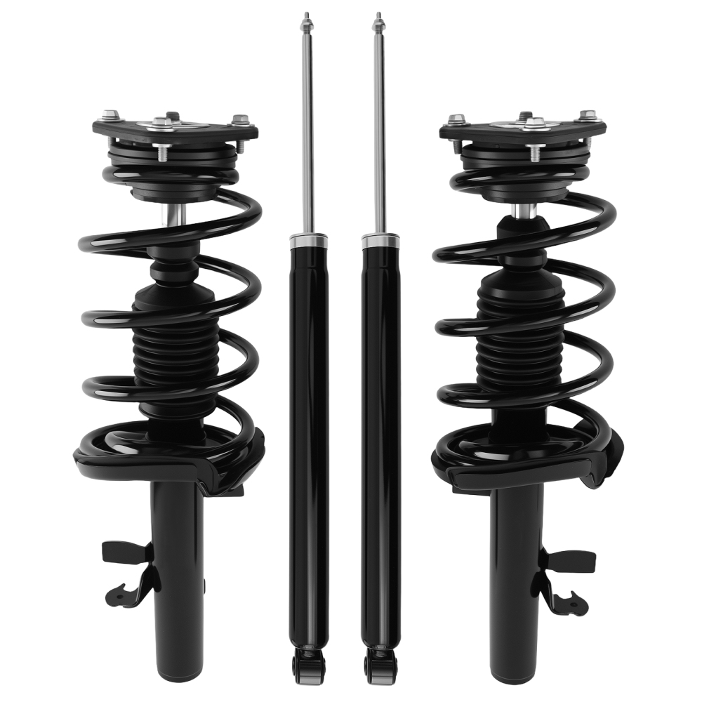 4pcs Front Rear Struts w/Coil Spring Assembly compatible for Ford Focus 2012-2013 2.0L