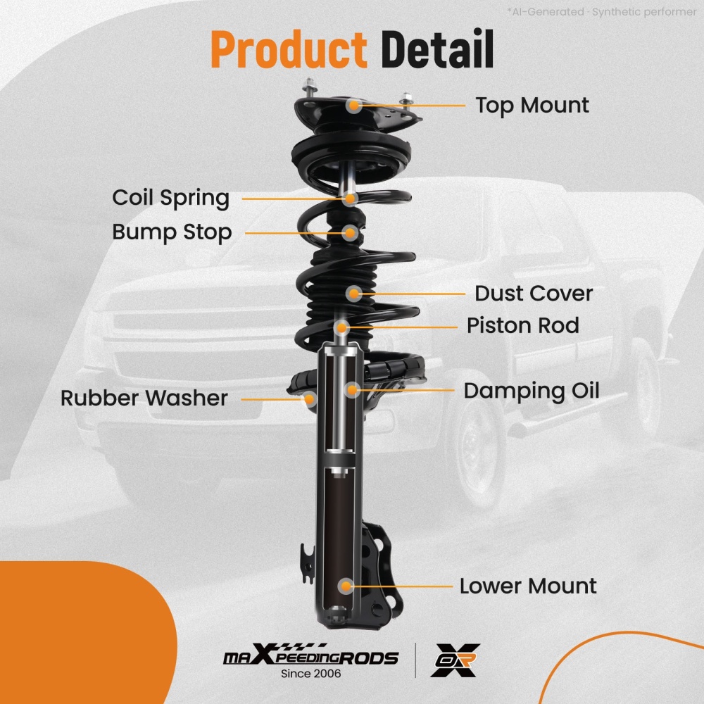 Suspension Front Complete Struts Rear Shocks w/ Spring for 2000-2005 compatible for Toyota Echo