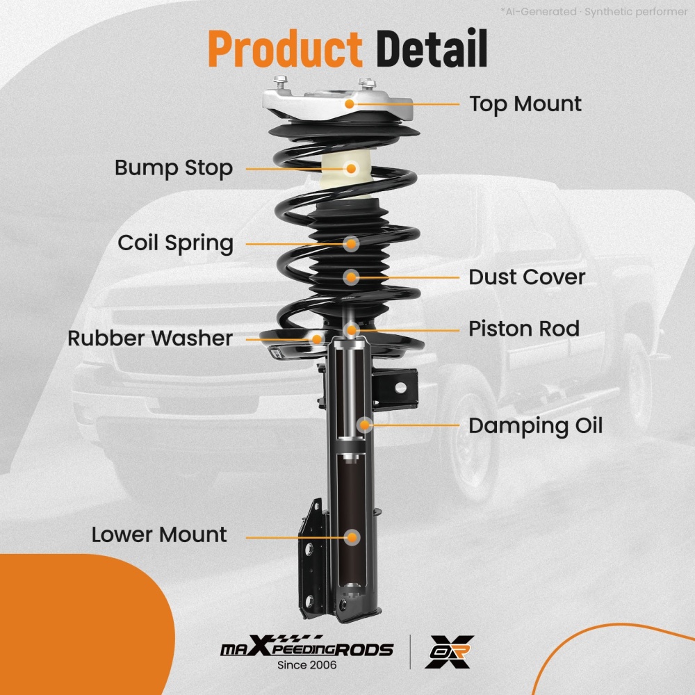 Front Pair Complete Strut Shock Assembly Set For 2010-2015 compatible for Mercedes-Benz GLK350