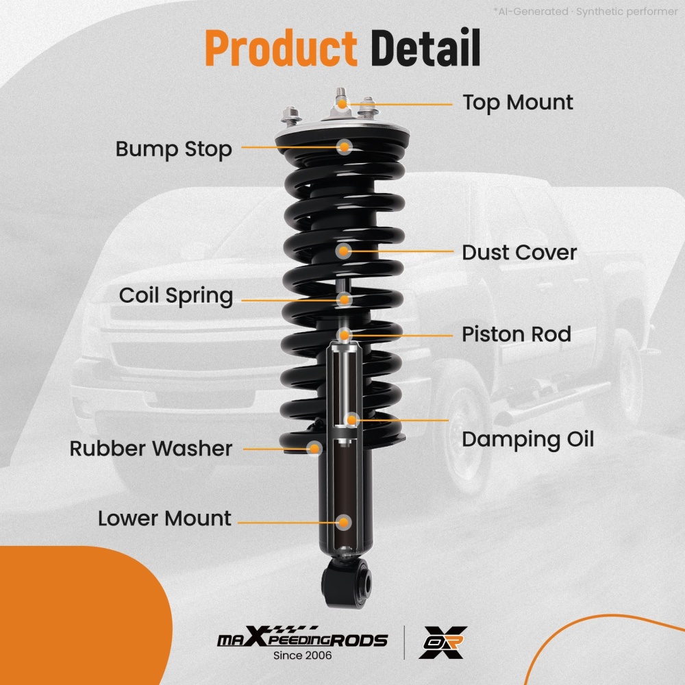 maXpeedingrods Front StrutsRear Shocks Compatible for Nissan Frontier 2005-2018, Compatible for Suzuki Equator 2009-2012
