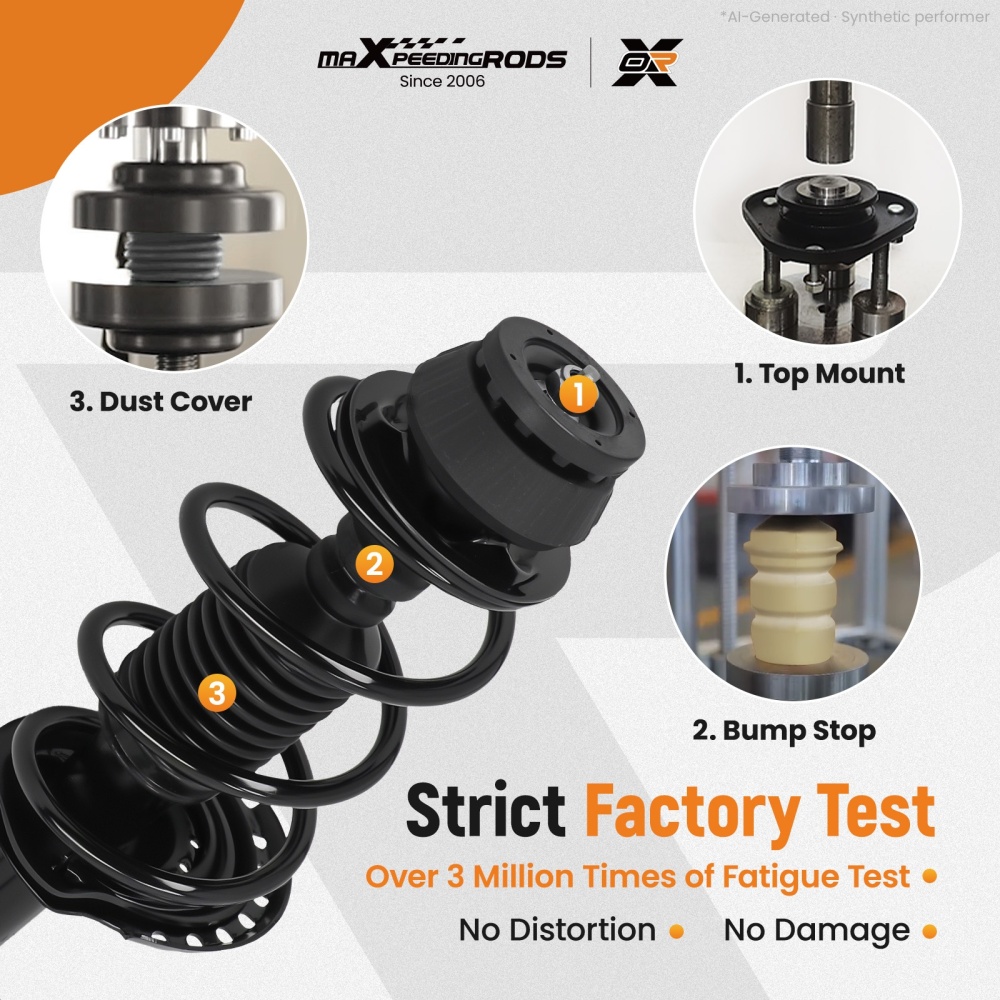 MaXpeedingrods Quick Front Strut Coil Spring compatible for Kia Rio 2012-2017 1.6L