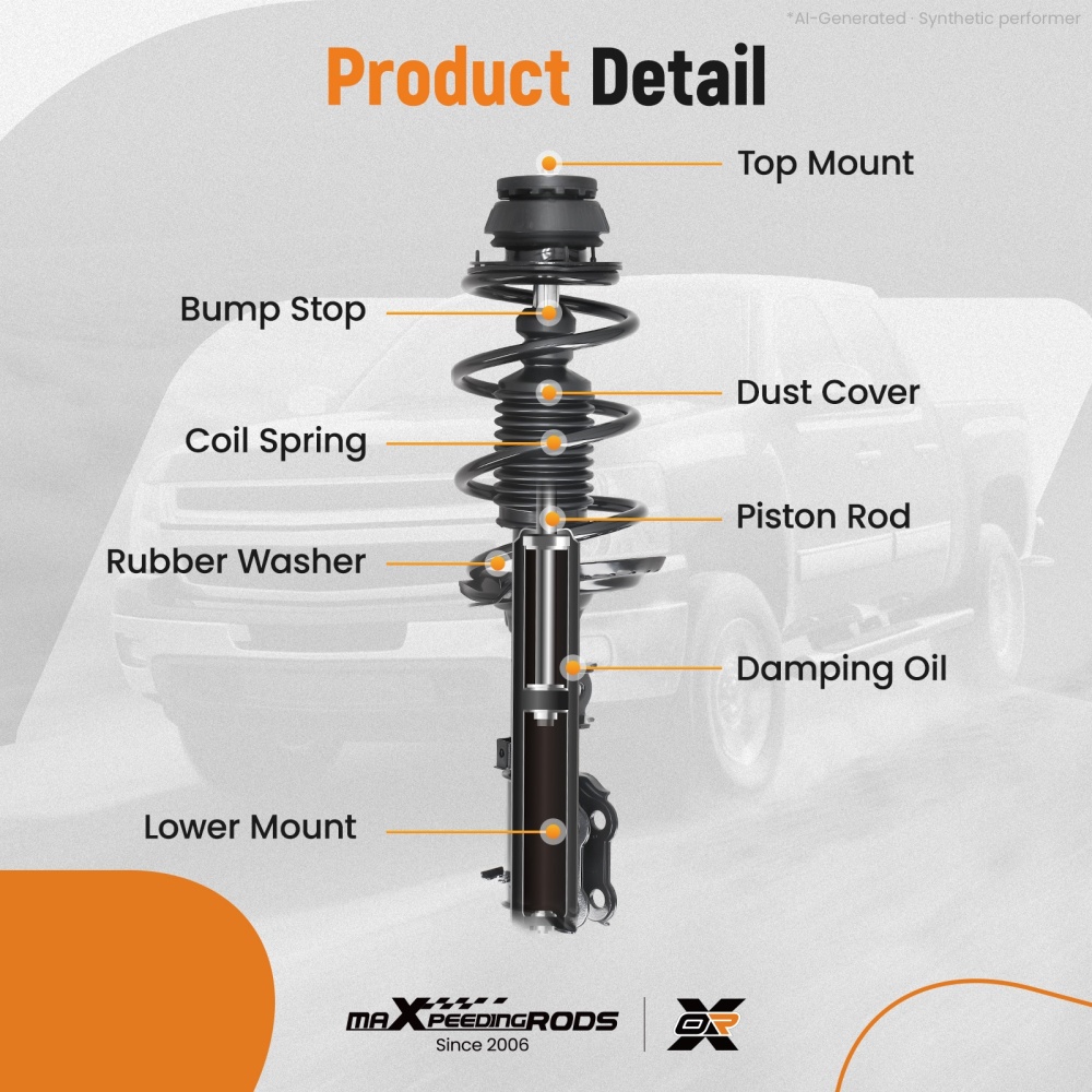 MaXpeedingrods Quick Front Strut Coil Spring compatible for Kia Rio 2012-2017 1.6L