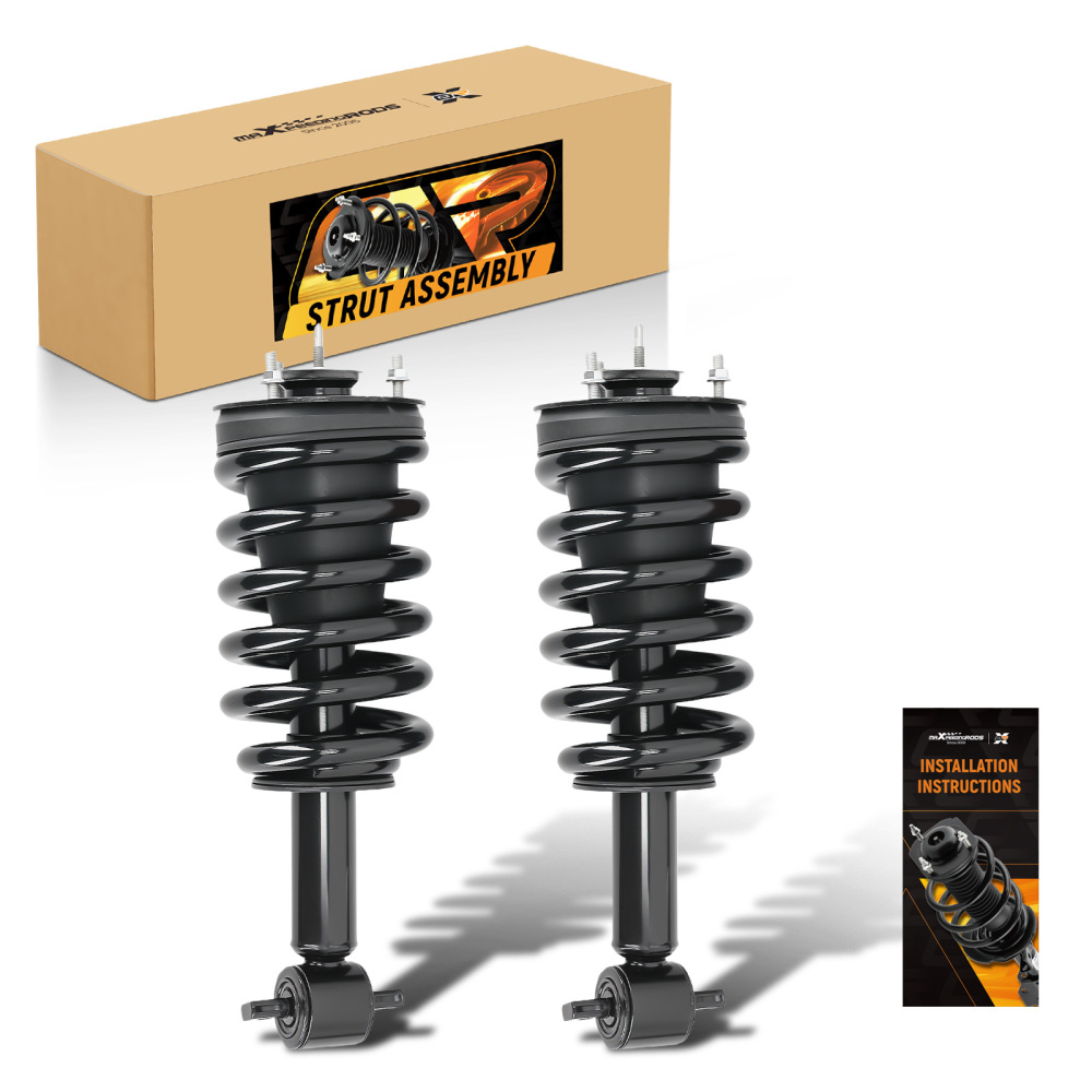 Front Shock Struts w/ Spring for 2014-2018 compatible for Chevy GMC Silverado Sierra 1500 4WD