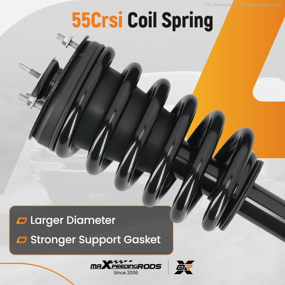 Front Shock Struts w/ Spring for 2014-2018 compatible for Chevy GMC Silverado Sierra 1500 4WD