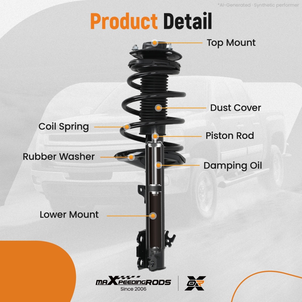 Pair Front Complete Struts Shocks Coil Spring For 1999-2003 compatible for Lexus RX300 AWD compatible for FWD